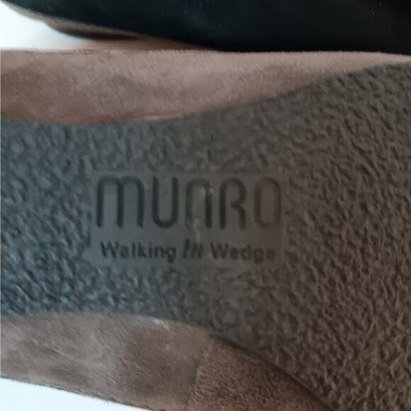 NWOT Munro American Walking Wedge Black Gray Toe Cap Tie Shoe Size 5.5M - Picture 9 of 9